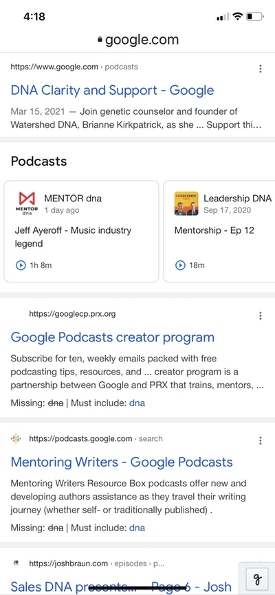 MENTOR dna on Google podcasts